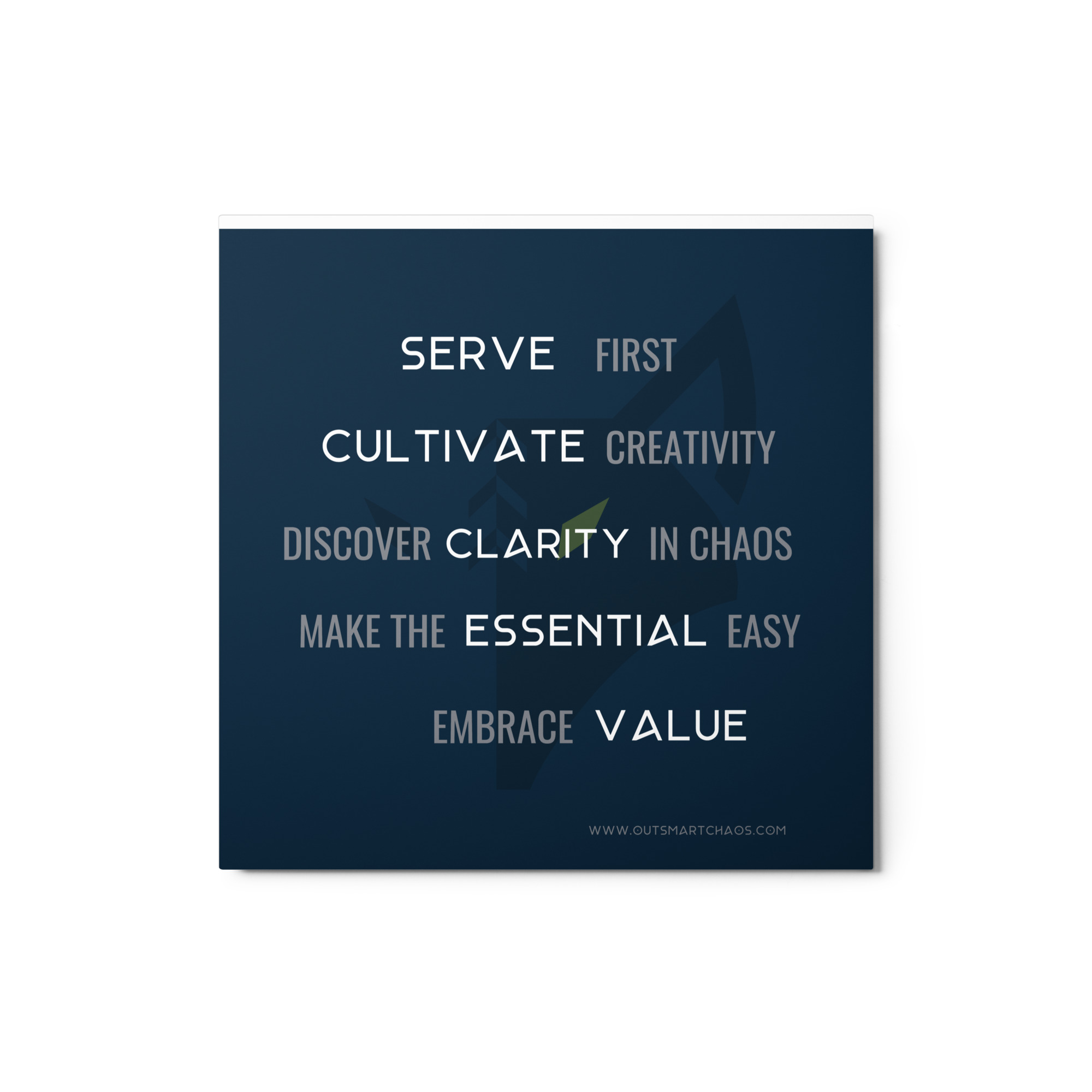 Leadership Mantra - Outsmart Chaos Metal Print